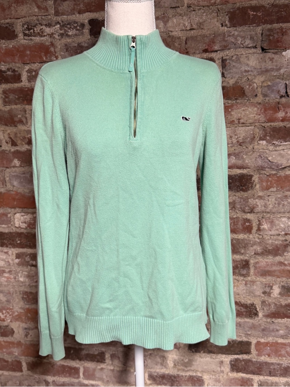 Vineyard Vines Mint Green Half-Zip Pullover